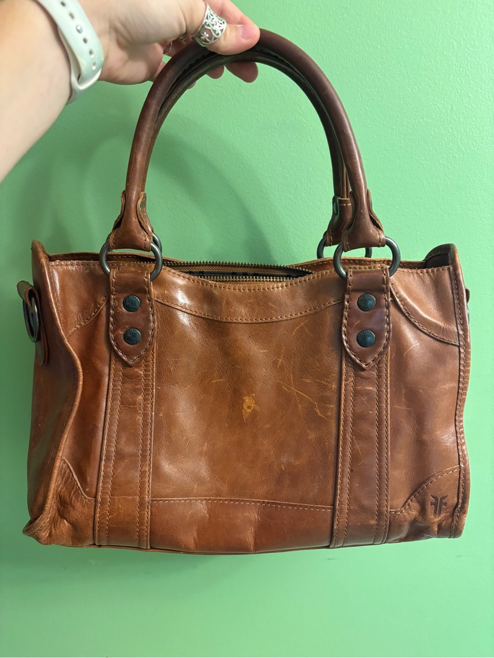 Frye Melissa Brown Leather Satchel